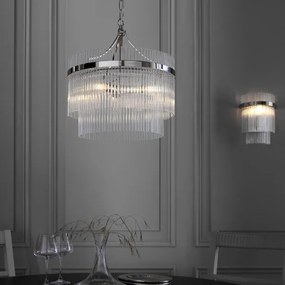 Endon 104113 - Lustră suspendată pe lanț MARIETTA, 3xE14/7W/230V, crom lucios
