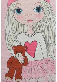 Covor antiderapant pentru copii Conceptum Hypnose Best Friend, 100 x 160 cm, roz