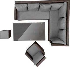 Set luxos mobilier de grădină din ratan Avenberg FIRENZE