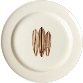Farfurie vintage, din ceramica, D21cm, Surf
