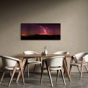 Tablou calea lactee roz (120x50 cm)