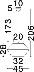 Lustra cu abajur stratifiat catifea Mustard cu hartie naturala VELISS