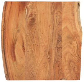 Masa de bistro, muchii naturale, 60x60x75 cm, lemn masiv acacia 1, 60 x 60 x 75 cm, lemn de acacia cu margini organice