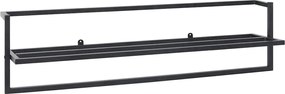 vidaXL Suport de prosoape, negru, 95x25x22 cm, fier