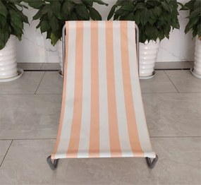 Sezlong pliabil de plaja SAND, dungi portocalii