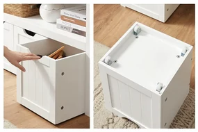 Bancheta Depozitare, Alb, MDF