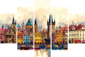 Tablou - Toamna în orașul pictat (150x105 cm)
