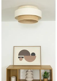 Plafonieră BOHO, 1 x E27, 60 W, 230 V, Ø 40 cm, alb/jută