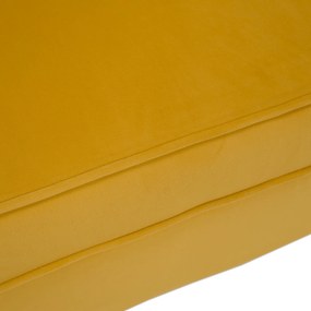 Canapea cu 2 locuri de design, ţesătură Velvet galbenă/gold crom auriu, EZIO TYP 2