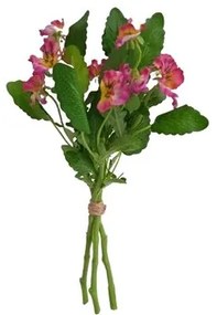 Buchet artificial Panseluță bordo, 37 cm