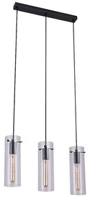 Lustra cu 3 pendule design modern Acantha negru