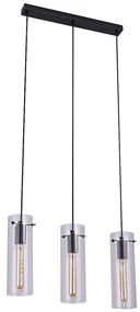 Lustra cu 3 pendule design modern Acantha negru