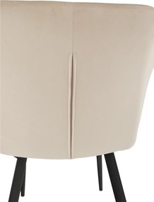Scaun, material bej / picioare negre, ODOVEL