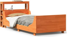 vidaXL Cadru pat fără saltea, maro ceruit, 90x190 cm, lemn masiv pin