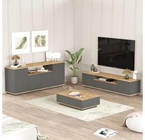Set mobilier living Fera 18 (pin atlantic + antracit). 1102146
