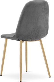 Scaun de masa PADVA VELVET, gri inchis