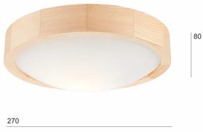 Plafonieră NATURAL SLIM 1xE27/60W/230V ø 27 cm pin