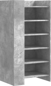 vidaXL Pantofar, gri beton, 52x37,5x100 cm, lemn prelucrat