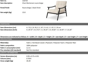 Fotoliu modern design LUX Mortensen