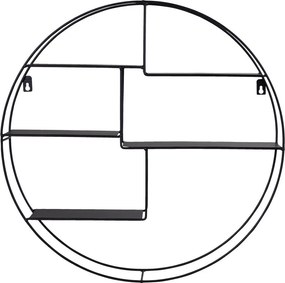 Raft Genk, oțel negru 47x10 cm