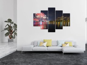 Tablou cu artificii in Singapur (150x105 cm)