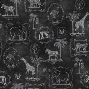Fototapet, Animal Party, Blackboard, Rebel Walls