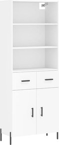 vidaXL Dulap înalt, alb, 69,5x34x180 cm, lemn compozit