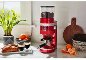 Rasnita de cafea electrica Artisan KitchenAid 5KCG8433ECA, 150W, 340 g, 70 trepte de macinare, Oprire automata, Apple Candy Red