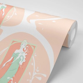 Tapet farmecul femeii în design abstract
