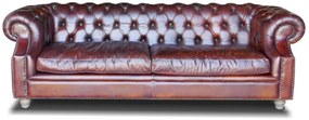Canapea chesterfield din piele naturala ✔ model Long