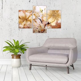 Tablou - Flori de aur (90x60 cm)