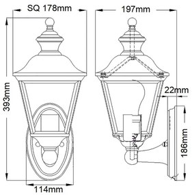 Aplică de exterior BAY SHORE 1xE27/60W/230V IP44 Kichler