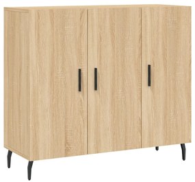 828127 vidaXL Servantă, stejar sonoma, 90x34x80 cm, lemn compozit