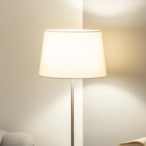 Brilagi - Lampă LED de podea CERIA, 1xE27/40W/230V, Ø 30 cm, bej/crom mat