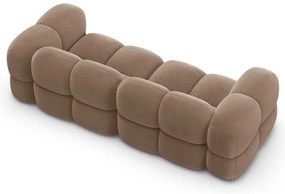 Canapea maro cu tapițerie din catifea 250 cm Loretto – Cosmopolitan Design