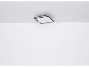 Plafoniera LED cu telefomanda, dimabila design modern Jessy negru mat 45x45cm