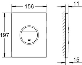 Grohe Nova Cosmopolitan Clapeta de actionare WC, crom mat