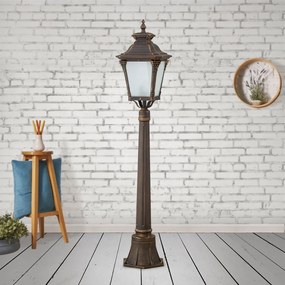 Stalp exterior stil clasic IP23 H115cm Aiko AL 11-1140/1 Patina OR