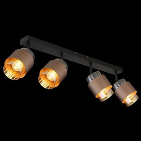 Globo 15560-4C - Corp de iluminat tip spot MILLEY 4xE27/40W/230V, negru/bronz
