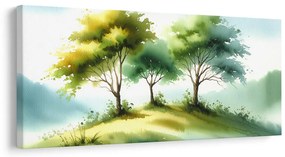 Tablou peisaj verde cu copaci
