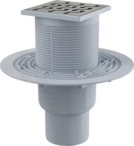 Sifon pardoseala 105 105 50 75 mm iesire verticala, gratar din otel inoxidabil, sistem de retinere a mirosurilor umed APV202