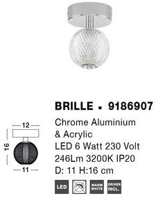 Plafoniera LED design decorativ BRILLANTE
