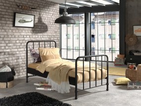 Pat copii BRONXX 90 X 200 CM NEGRU