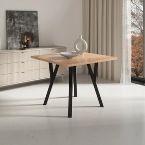 Masa RODOS 83, ADRK Furniture (Culoare: Stejar / Negru)