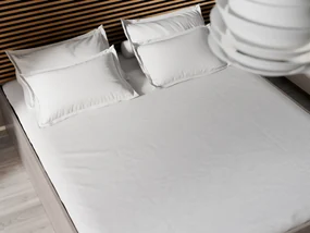 Pat BELLA 180 x 200 cm, stejar trufa Saltele: Cu saltele Somnia 18 cm, Somiera pat: Cu lamele curbate