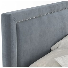 Pat boxspring gri închis cu spațiu de depozitare 180x200 cm Lavenda – Maison de Rêve
