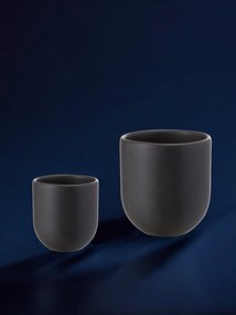 SET 2 PAHARE CAFEA VULCANO NEGRU CARBON MAT (1 PAHAR 250ML, 1 PAHAR 75ML)