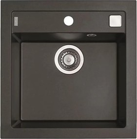 Chiuveta compozit Alveus Formic 20 Twilight negru metalizat 52x51 cm