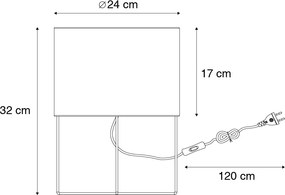 Lampă de masă modernă galbenă cu auriu - Rosalina