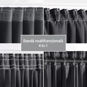 Draperie groasă blackout RESTILO grafit 140 x 245 cm 1 buc